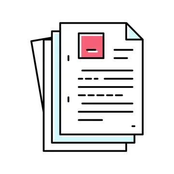 Sheet document paper color icon vector illustration 库存插图