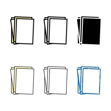 Sheet document paper color minimal icon vector Stock Illustration