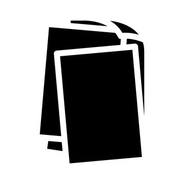 Sheet document paper glyph icon vector illustration Stock Illustration