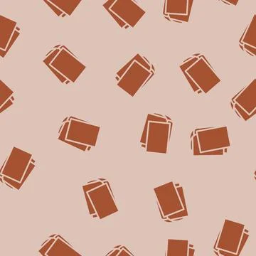 Sheet document paper glyph vector seamless pattern Stock Illustration