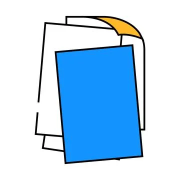 Sheet document paper icon color illustration Stockillustratie