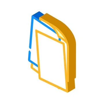 Sheet document paper isometric icon vector illustration Stock Illustration