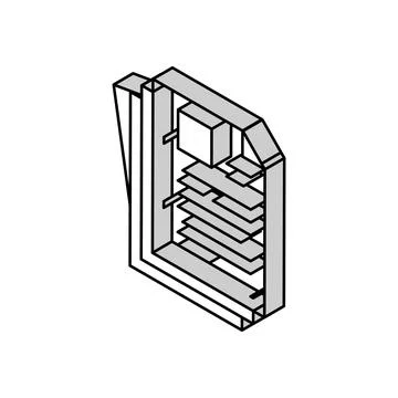 Sheet document paper isometric icon vector illustration Illustrazione stock