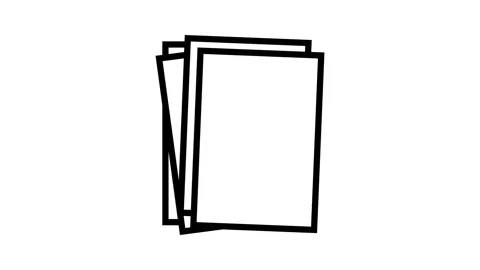 Sheet document paper line icon animation Stock Footage 326136281