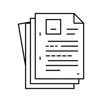 Sheet document paper line icon vector illustration Stockillustratie