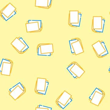 Sheet document paper vector seamless pattern Stock Illustration