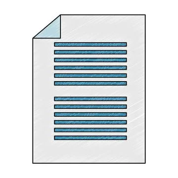 Sheet document symbol scribble Stock Illustration