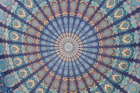 Sheet of fabric with decorative pattern Foto stock