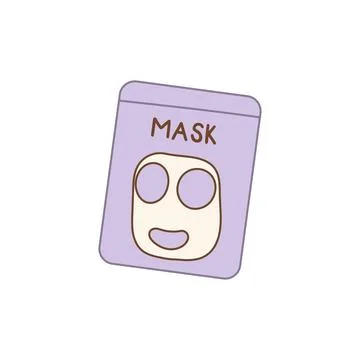 Sheet face mask packaging design in flat illustration style Stock Illustration