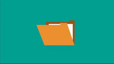 Sheet on folder HD animation Stock Footage 87058572