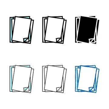 Sheet forms paper document color icon vector Stock Illustration