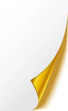Sheet of golden paper with shadow Stock-Illustration