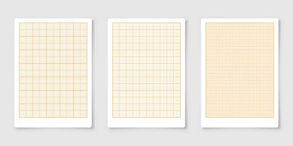 Sheet of graph paper with grid. Millimeter paper texture, geometric pattern Illustrazione stock