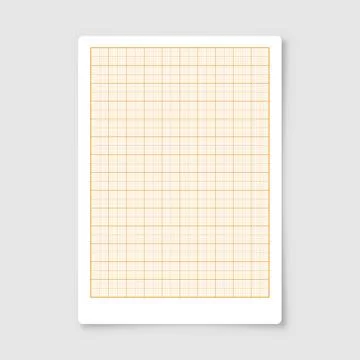 Sheet of graph paper with grid. Millimeter paper texture, geometric pattern Stock Illustration