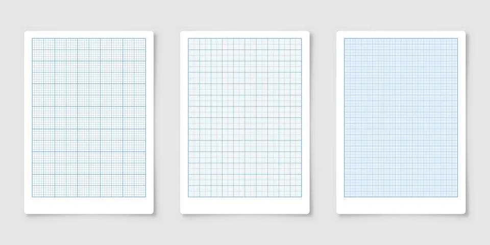 Sheet of graph paper with grid. Millimeter paper texture, geometric pattern Stock Illustration