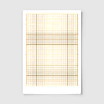Sheet of graph paper with grid. Millimeter paper texture, geometric pattern Stock Illustration