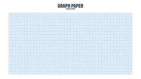 Sheet of graph paper with grid. Millimeter paper texture, geometric pattern Stock Illustration