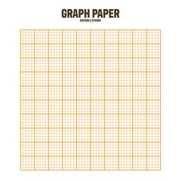 Sheet of graph paper with grid. Millimeter paper texture, geometric pattern Stock Illustration