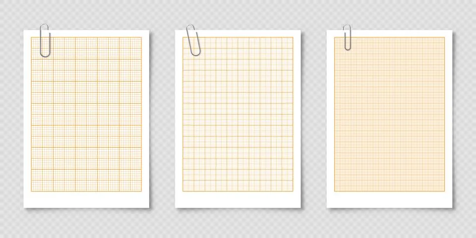 Sheet of graph paper with grid. Millimeter paper texture, geometric pattern Stock Illustration