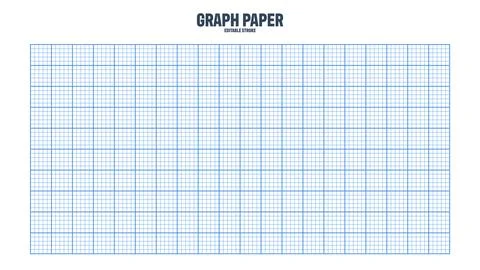 Sheet of graph paper with grid. Millimeter paper texture, geometric pattern 스톡 일러스트