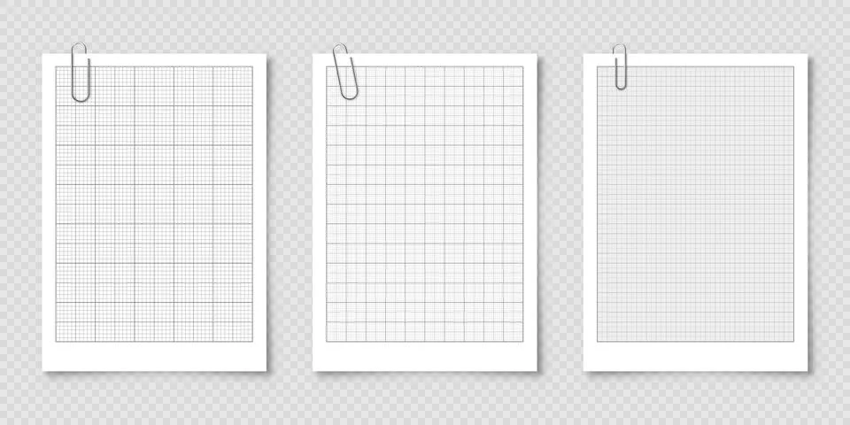 Sheet of graph paper with grid. Millimeter paper texture, geometric pattern 스톡 일러스트