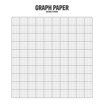 Sheet of graph paper with grid. Millimeter paper texture, geometric pattern Illustrazione stock