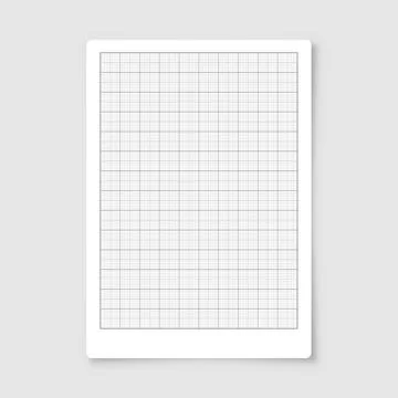 Sheet of graph paper with grid. Millimeter paper texture, geometric pattern 스톡 일러스트