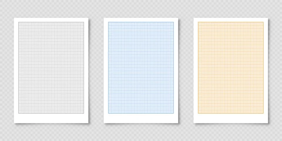 Sheet of graph paper with grid. Millimeter paper texture, geometric pattern Stock Illustration