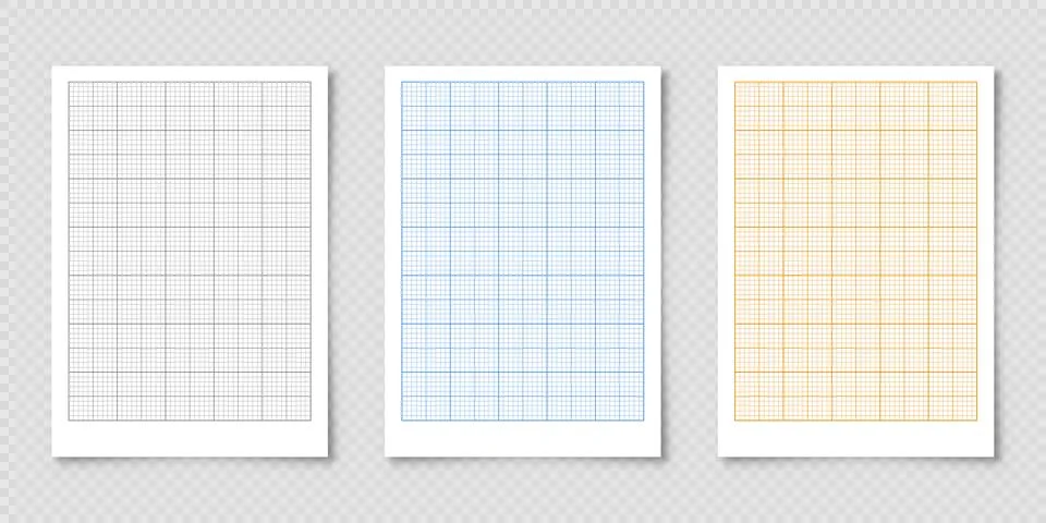 Sheet of graph paper with grid. Millimeter paper texture, geometric pattern Stockillustratie