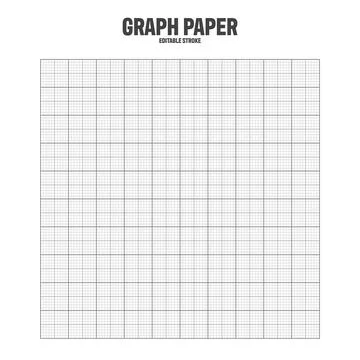 Sheet of graph paper with grid. Millimeter paper texture, geometric pattern Illustrazione stock