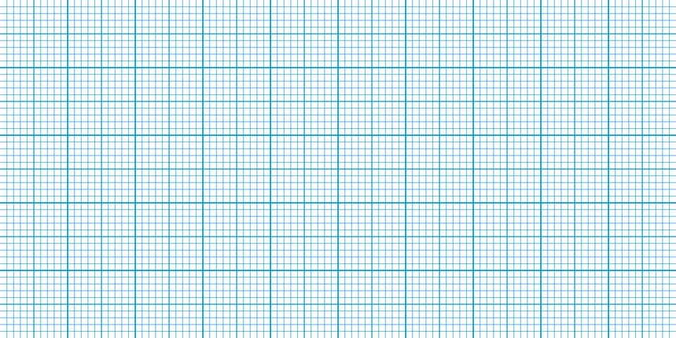 Sheet of graph paper with grid. Millimeter paper texture, geometric pattern Stock Illustration