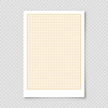 Sheet of graph paper with grid. Millimeter paper texture, geometric pattern 스톡 일러스트