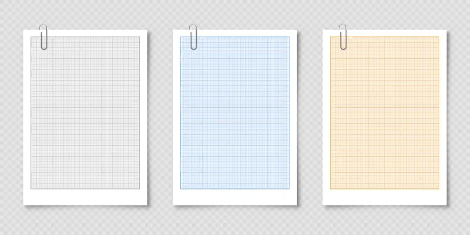 Sheet of graph paper with grid. Millimeter paper texture, geometric pattern Stock Illustration