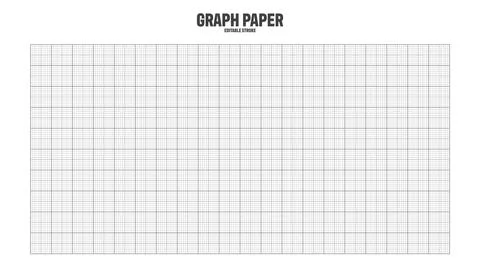 Sheet of graph paper with grid. Millimeter paper texture, geometric pattern Stock Illustration
