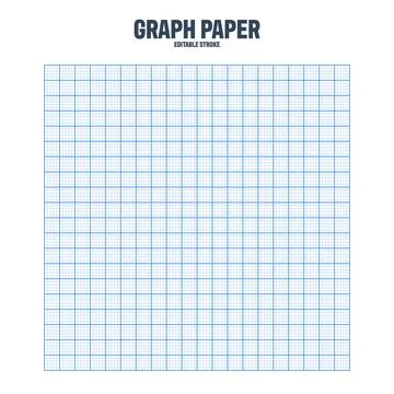 Sheet of graph paper with grid. Millimeter paper texture, geometric pattern 스톡 일러스트