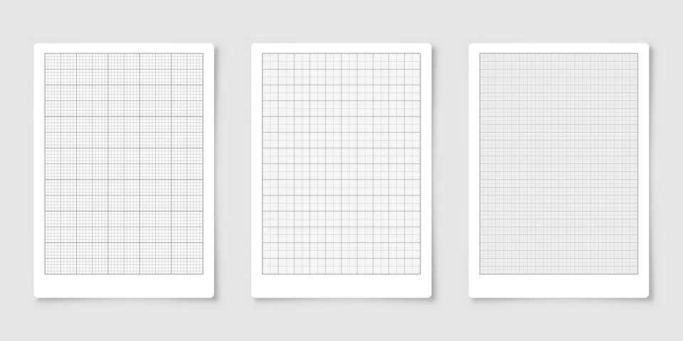 Sheet of graph paper with grid. Millimeter paper texture, geometric pattern Ilustración de archivo