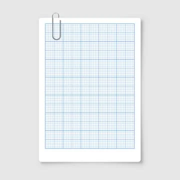 Sheet of graph paper with grid. Millimeter paper texture, geometric pattern 스톡 일러스트