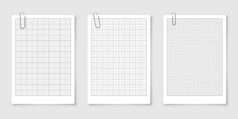 Sheet of graph paper with grid. Millimeter paper texture, geometric pattern Ilustración de archivo