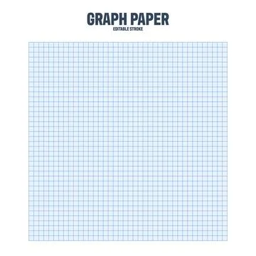Sheet of graph paper with grid. Millimeter paper texture, geometric pattern 스톡 일러스트