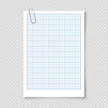 Sheet of graph paper with grid. Millimeter paper texture, geometric pattern Ilustración de archivo