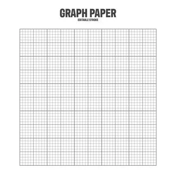 Sheet of graph paper with grid. Millimeter paper texture, geometric pattern Illustrazione stock