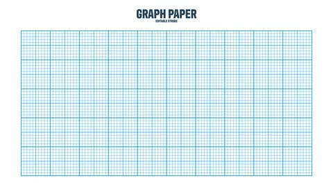 Sheet of graph paper with grid. Millimeter paper texture, geometric pattern Illustrazione stock