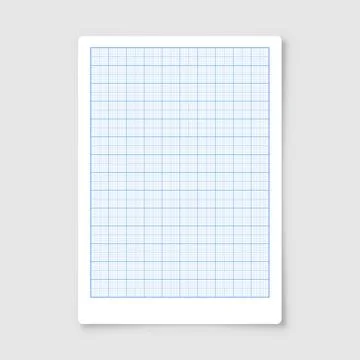 Sheet of graph paper with grid. Millimeter paper texture, geometric pattern Ilustración de archivo