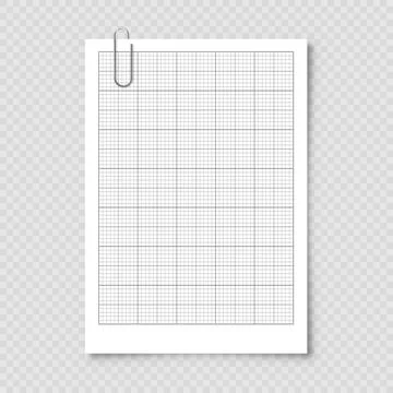 Sheet of graph paper with grid. Millimeter paper texture, geometric pattern Illustrazione stock