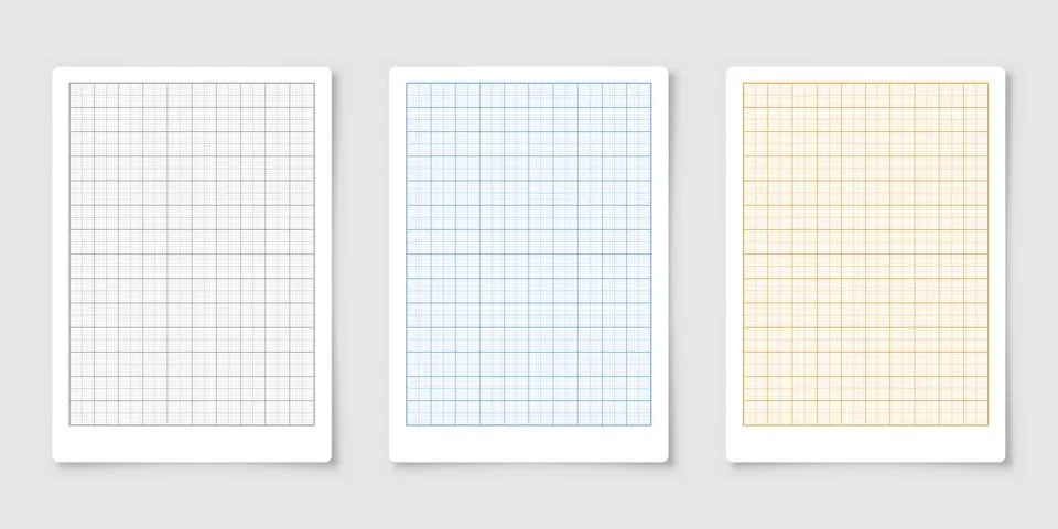 Sheet of graph paper with grid. Millimeter paper texture, geometric pattern Ilustración de archivo
