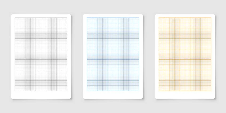 Sheet of graph paper with grid. Millimeter paper texture, geometric pattern Ilustración de archivo