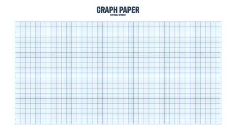 Sheet of graph paper with grid. Millimeter paper texture, geometric pattern Stock Illustration