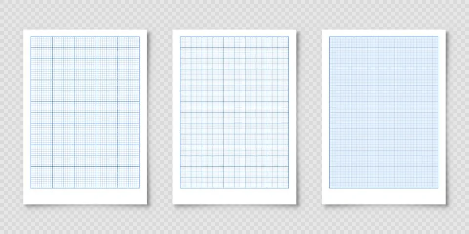 Sheet of graph paper with grid. Millimeter paper texture, geometric pattern 스톡 일러스트