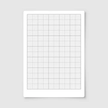 Sheet of graph paper with grid. Millimeter paper texture, geometric pattern Stock Illustration