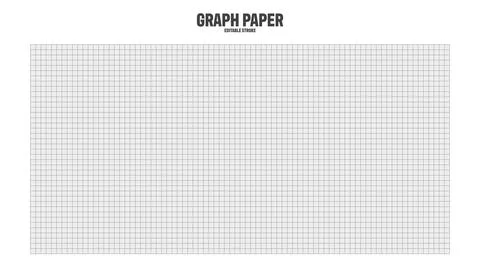 Sheet of graph paper with grid. Millimeter paper texture, geometric pattern Illustrazione stock